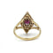 Bague 55 Bague marquise ancienne en or jaune 750 avec diamants et rubis 58 Facettes SA002