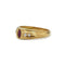 Bague 52 Bague en or jaune 750 avec diamants et rubis 58 Facettes 1330