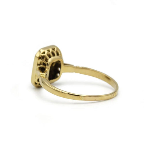 Bague 58 Bague en or jaune 750, diamants et émeraudes 58 Facettes 1325