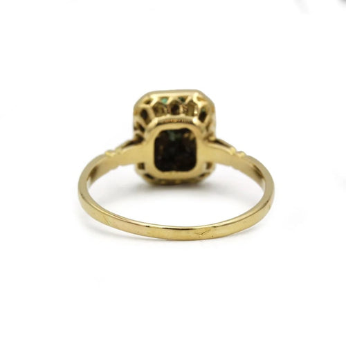 Bague 58 Bague en or jaune 750, diamants et émeraudes 58 Facettes 1325