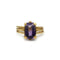 Bague 51 Bague en or jaune 750 avec améthyste, panier torsadé 58 Facettes 1329