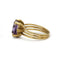 Bague 51 Bague en or jaune 750 avec améthyste, panier torsadé 58 Facettes 1329