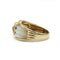 Bague 52 Bague jonc en or jaune 750 avec cristal de roche et diamants 58 Facettes SA005