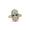 Bague 60 Bague Art déco en or jaune 750, diamants et saphirs calibrés 58 Facettes 1300