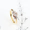 Bague 54 Bague solitaire ancienne en or jaune et blanc 18 carats avec diamant 58 Facettes 159/24 F