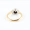 Bague 54 Bague solitaire ancienne en or jaune et blanc 18 carats avec diamant 58 Facettes 159/24 F