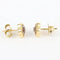 Boucles d'oreilles Boucles d'oreilles fleur en or jaune et blanc 18 carats et diamants 58 Facettes 131208