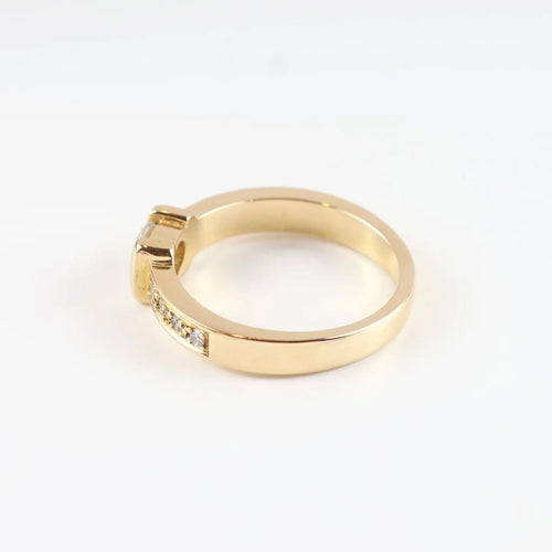 Bague 55 Bague solitaire en or jaune 18 carats avec diamants 58 Facettes 131645