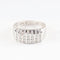 Bague 58 Bague pavée en or blanc 18 carats et diamants taille brillant 58 Facettes 131370B