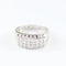 Bague 58 Bague pavée en or blanc 18 carats et diamants taille brillant 58 Facettes 131370B