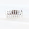 Bague 58 Bague pavée en or blanc 18 carats et diamants taille brillant 58 Facettes 131370B