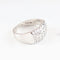 Bague 58 Bague pavée en or blanc 18 carats et diamants taille brillant 58 Facettes 131370B