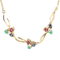 Collier Collier ras-de-cou vintage en or jaune 14 carats et pierres précieuses 58 Facettes 159/24T