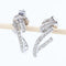 Boucles d'oreilles Boucles d'oreilles en or blanc 18 carats et diamants taille brillant 58 Facettes 131366F