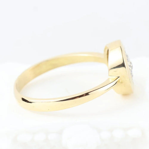 Bague 60 Bague en or jaune 18 carats et diamants taille brillant 58 Facettes 133710B