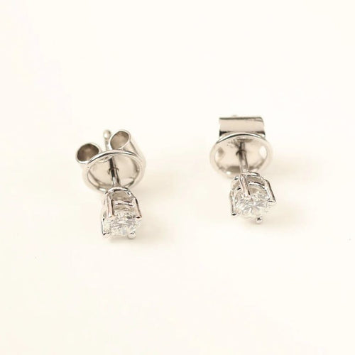 Boucles d'oreilles Boucles d'oreilles dormeuses en or blanc 18 carats avec diamants 58 Facettes 125977