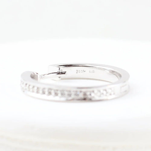 Boucles d'oreilles Boucles d’oreilles créoles en or blanc 18 carats et diamants 58 Facettes 133710D