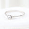 Bague 53 Bague solitaire en or blanc 18 carats avec diamant 0,23 ct 58 Facettes 135024Ñ