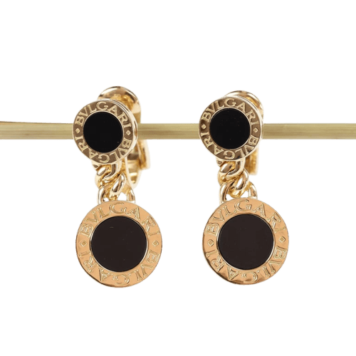Boucles d'oreilles Bvlgari Bvlgari - Boucles d'oreilles en or jaune 18 carats et onyx 58 Facettes 126202