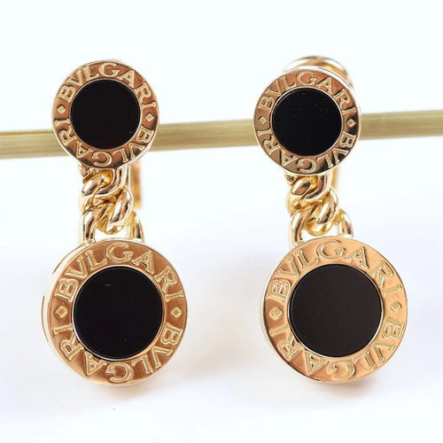 Boucles d'oreilles Bvlgari Bvlgari - Boucles d'oreilles en or jaune 18 carats et onyx 58 Facettes 126202