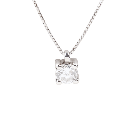 Collier Collier ras-de-cou en or blanc 18 carats et diamant taille brillant 58 Facettes 129418G/129418F