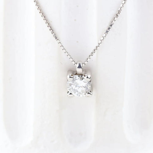 Collier Collier ras-de-cou en or blanc 18 carats et diamant taille brillant 58 Facettes 129418G/129418F