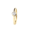 Bague 54 Bague solitaire en or jaune 18 carats avec diamant taille brillant 58 Facettes 129555E