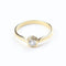 Bague 54 Bague solitaire en or jaune 18 carats avec diamant taille brillant 58 Facettes 129555E