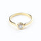 Bague 54 Bague solitaire en or jaune 18 carats avec diamant taille brillant 58 Facettes 129555E