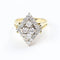 Bague 52 Bague géométrique en or jaune 18 carats, or blanc et diamants 58 Facettes 129418A