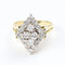 Bague 52 Bague géométrique en or jaune 18 carats, or blanc et diamants 58 Facettes 129418A