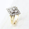 Bague 52 Bague géométrique en or jaune 18 carats, or blanc et diamants 58 Facettes 129418A