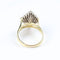 Bague 52 Bague géométrique en or jaune 18 carats, or blanc et diamants 58 Facettes 129418A