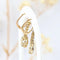Boucles d'oreilles Boucles d'oreilles vintage en or jaune 18 carats avec diamants naturels 58 Facettes