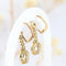 Boucles d'oreilles Boucles d'oreilles vintage en or jaune 18 carats avec diamants naturels 58 Facettes