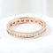 Bague 55 Alliance en or rose 18 carats sertie de diamants taille princesse 58 Facettes J020000096