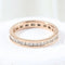 Bague 55 Alliance en or rose 18 carats sertie de diamants taille princesse 58 Facettes J020000096
