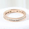 Bague 55 Alliance en or rose 18 carats sertie de diamants taille princesse 58 Facettes J020000096