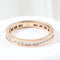 Bague 55 Alliance en or rose 18 carats sertie de diamants taille princesse 58 Facettes J020000096