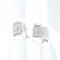 Boucles d'oreilles Boucles d'oreilles rectangulaires en or blanc 18 carats et diamants 58 Facettes J010000312