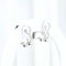 Boucles d'oreilles Boucles d'oreilles rectangulaires en or blanc 18 carats et diamants 58 Facettes J010000312
