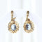 Boucles d'oreilles Boucles d'oreilles vintage à motif floral en or jaune 18 carats et diamants 58 Facettes J00003070