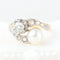 Bague 52 Bague toi et moi vintage en or jaune 18 carats avec diamants et perle 58 Facettes 134237