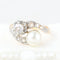 Bague 52 Bague toi et moi vintage en or jaune 18 carats avec diamants et perle 58 Facettes 134237