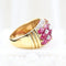 Bague 52 Bague en or jaune 18 carats rubis ovales et diamants 58 Facettes 132984
