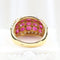 Bague 52 Bague en or jaune 18 carats rubis ovales et diamants 58 Facettes 132984