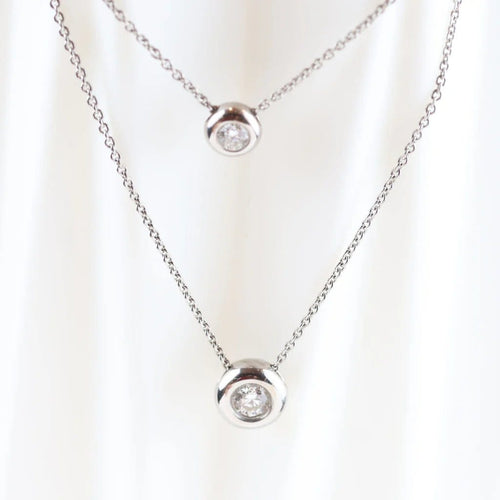 Collier Collier ras-du-cou serti de diamants en or blanc 18 carats 58 Facettes 131366AB