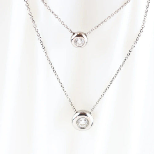 Collier Collier ras-du-cou serti de diamants en or blanc 18 carats 58 Facettes 131366AB