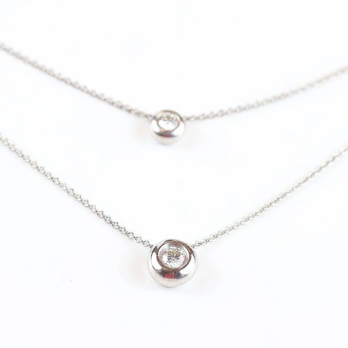 Collier Collier ras-du-cou serti de diamants en or blanc 18 carats 58 Facettes 131366AB
