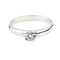 Bague 57 Bague solitaire classique en or blanc 18 carats avec diamant brillant 58 Facettes 135024M